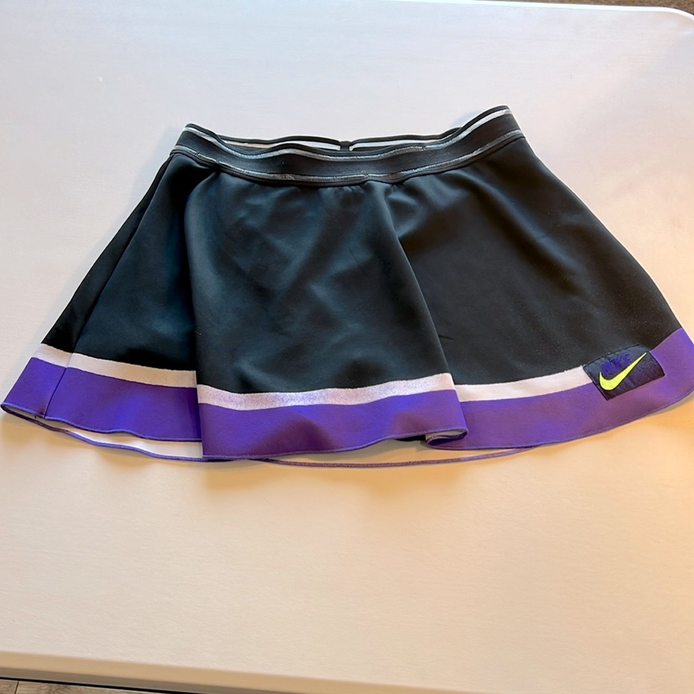 Nike Court Slam Tennis Skirt, Size Medium, Black/ Violet